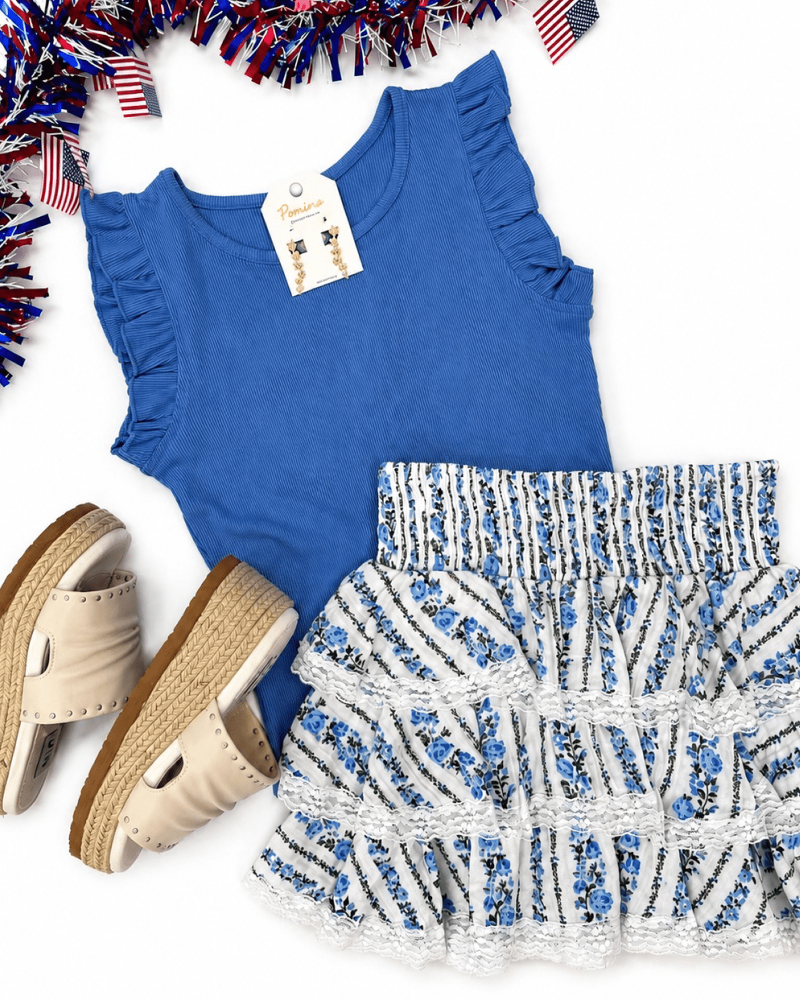 Blue Rib Flutter Sleeve Top – Izzy B Tween Boutique