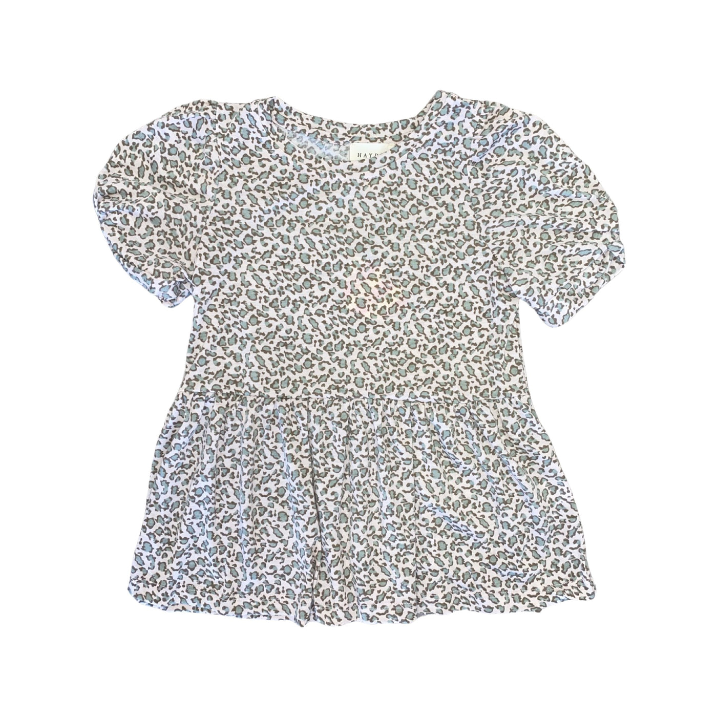 Blush Leopard Puff Sleeve Top