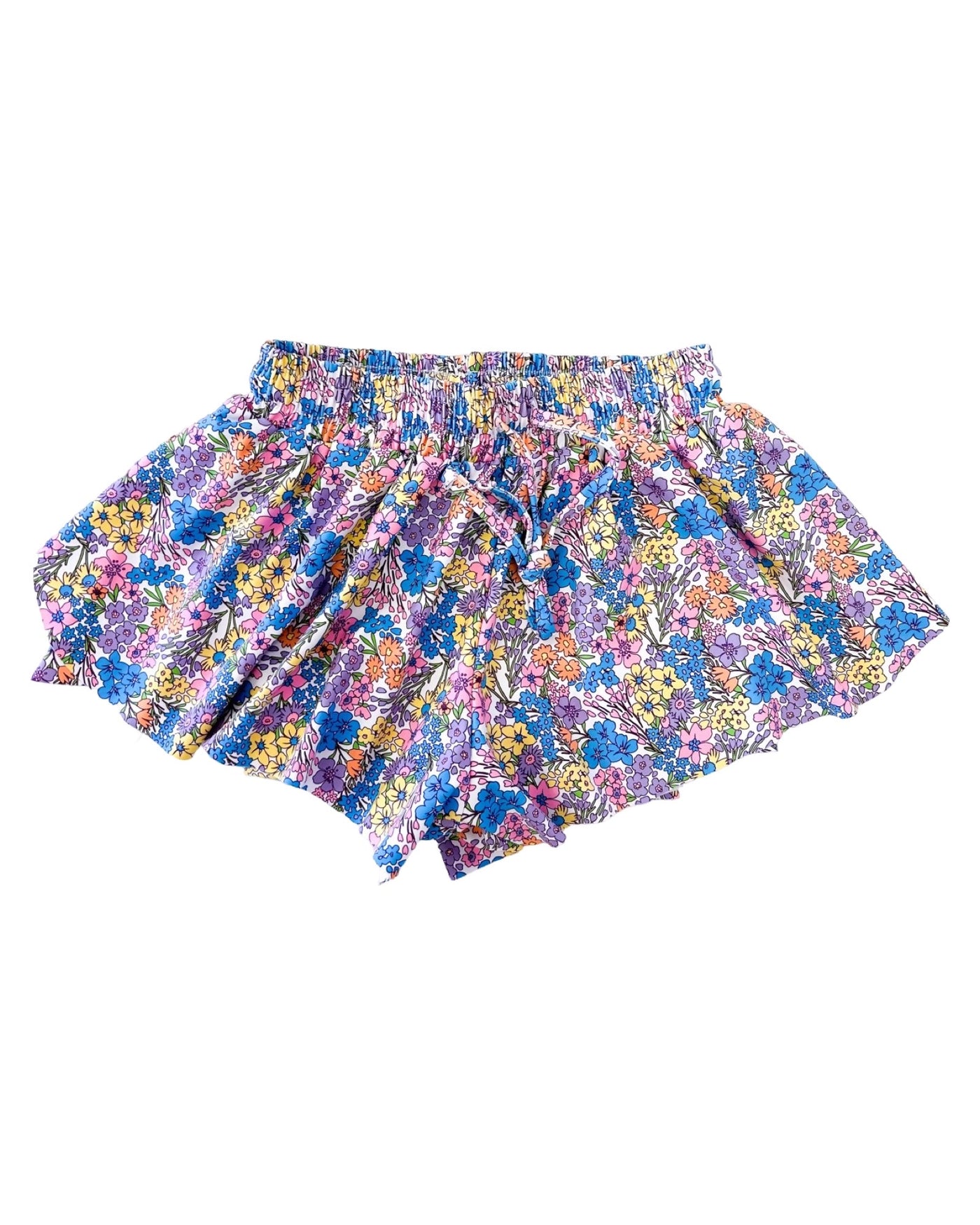 Bright Floral Butterfly Flowy Short