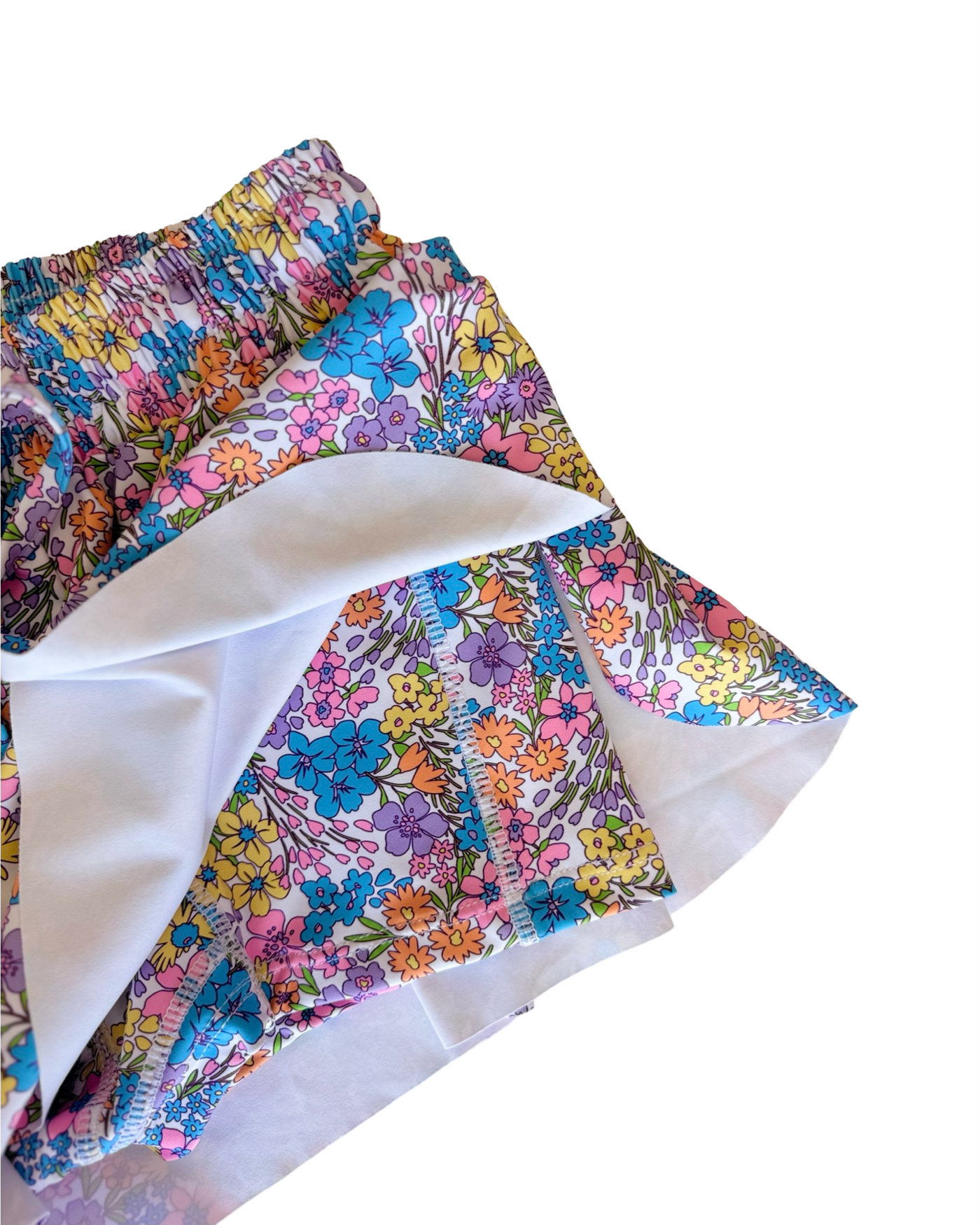 Bright Floral Butterfly Flowy Short