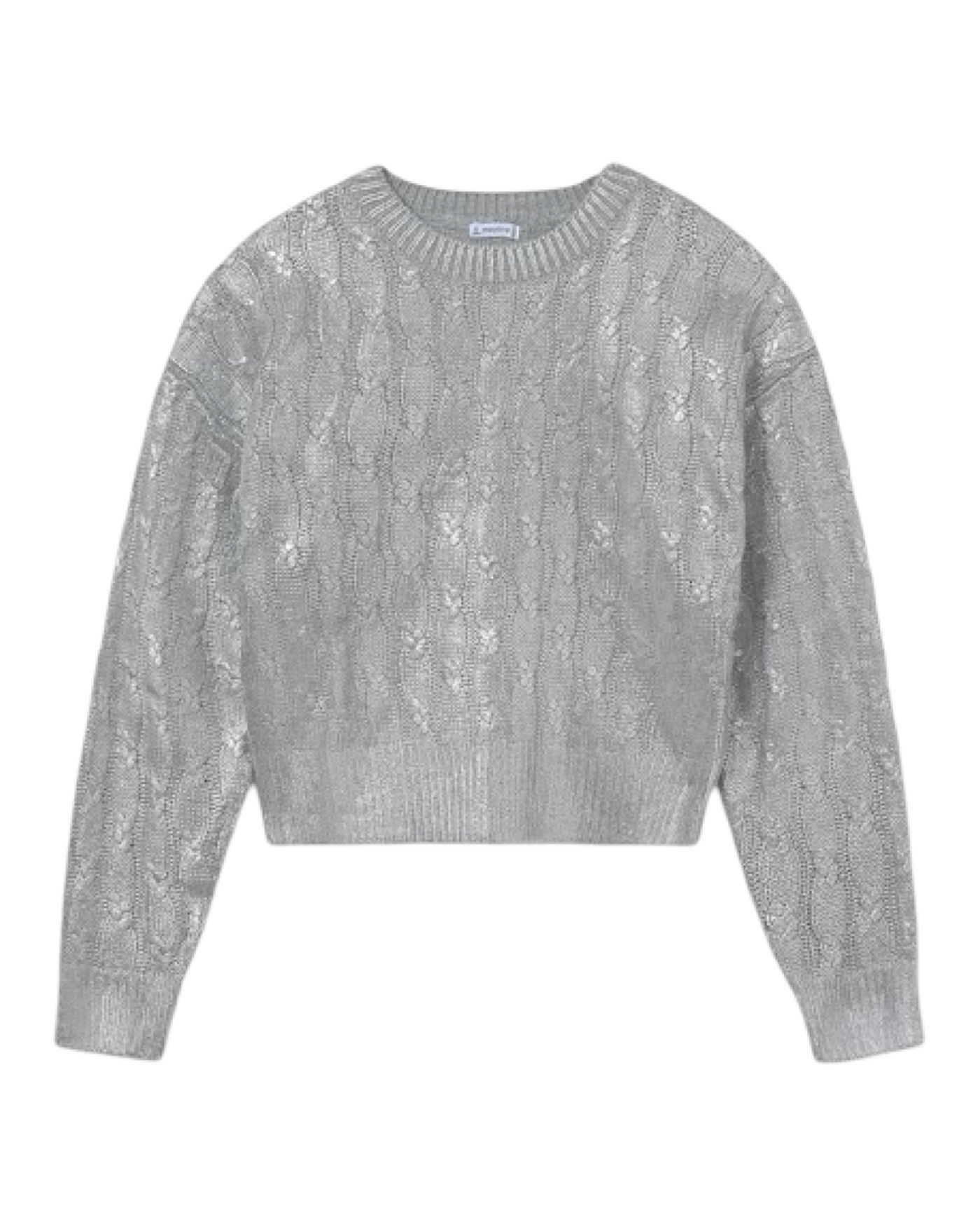 Silver Metallic Knitted Sweater