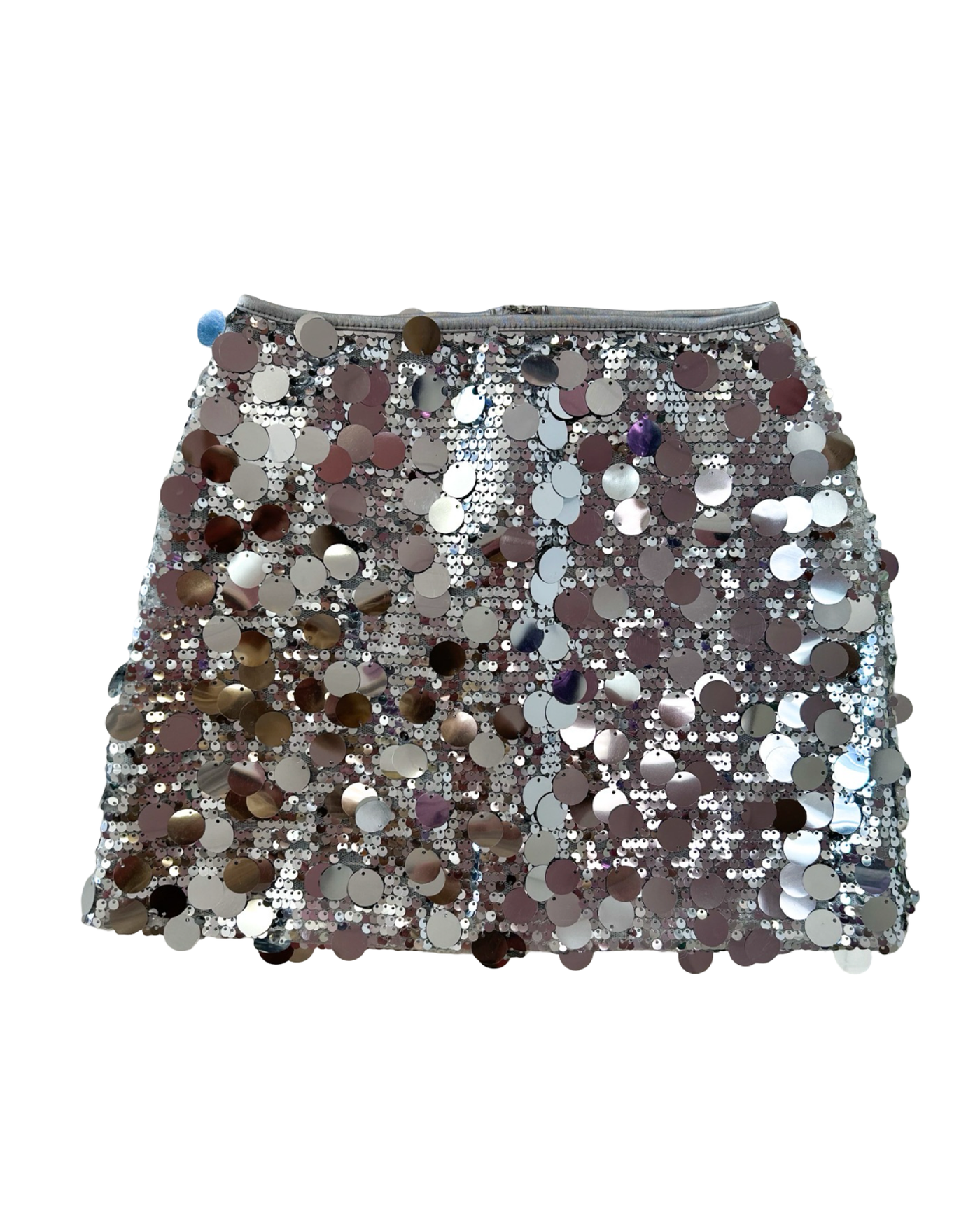 FBZ Silver Glam Pop Sequin Skirt