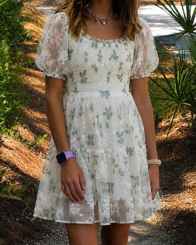 Sage Embroidered Organza Dress for Girls – Tween Dress 14